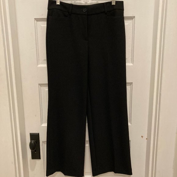 LOFT Pants - LOFT Black Wide-Leg Trousers